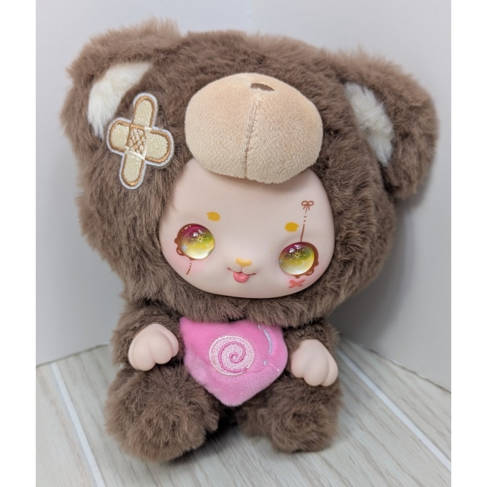 Kimmon Dream Creatures Plush Blind Box Series Tailor Bear Brown Teddy pink heart